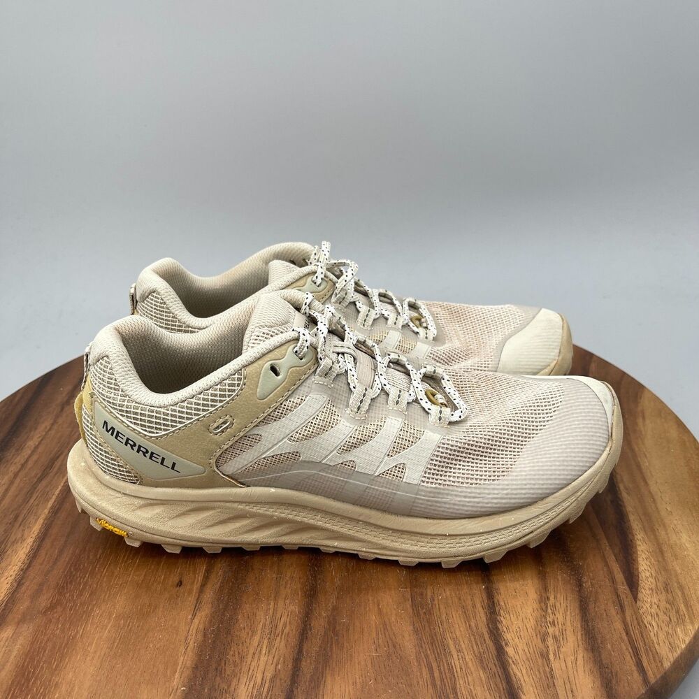 Merrell Antora 3 Shoes Womens Size 8.5 Beige Trail Running Comfort Hiking